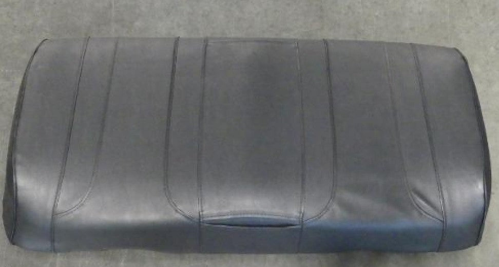 SEAT BOTTOM, FRONT, BLACK WITH BLACK STRIPE, PEAK