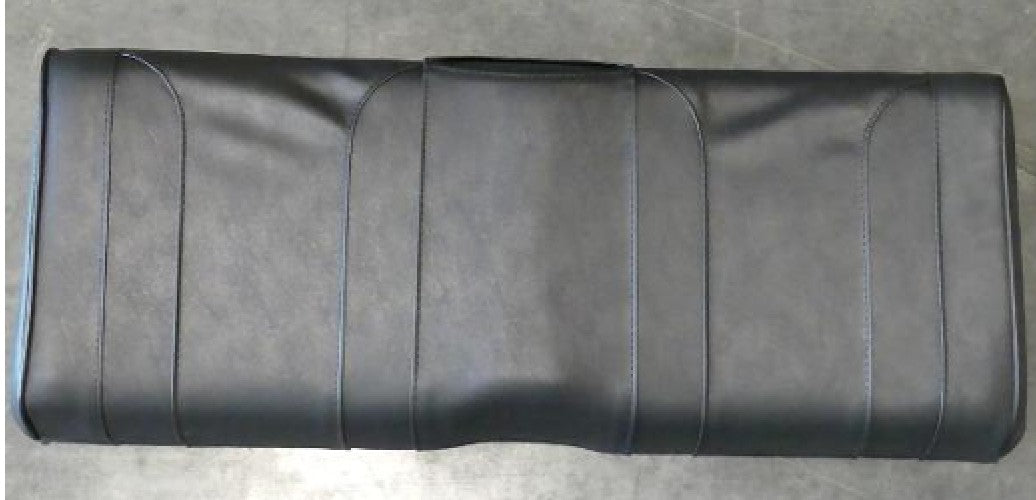 SEAT BOTTOM, REAR FLIP, BLACK WITH BLACK STRIP, PEAK