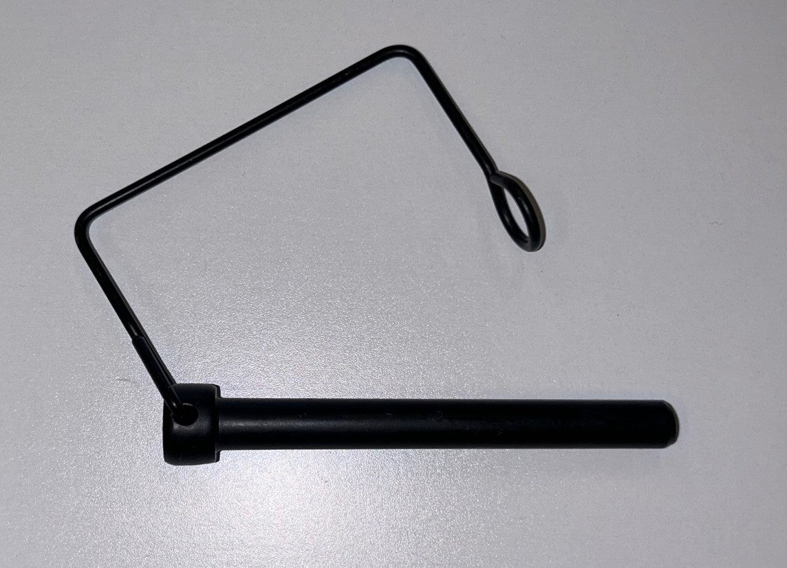 GRAB BAR, HANDLE, SQUARE TAB LOCK PIN, 3" X 3/8 BLACK, USED ON PEAK/ANTHEM