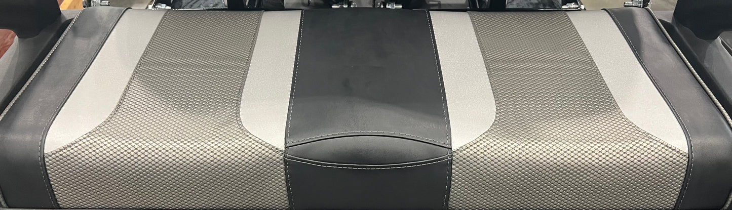 SEAT BOTTOM CUSHION, REAR FLIP, BLACK/SILVER/GREY, PEAK - TSUNAMI