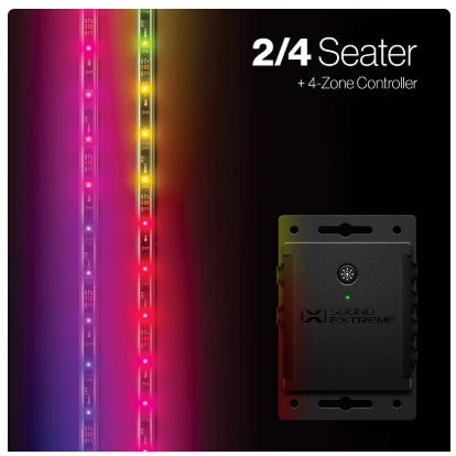 EcoXGear Underglow - Extreme Strips - 2/4 Seat Cart + LED Controller