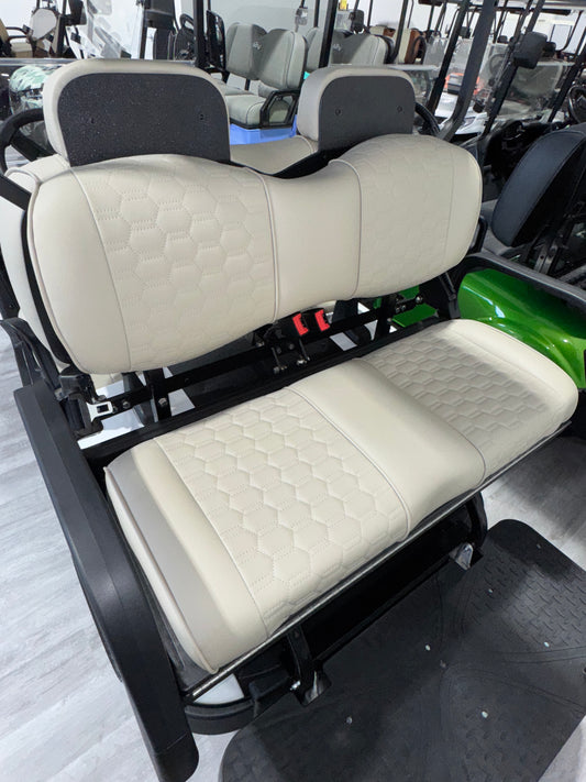 EZGO SEATS - CAPPUCCINO  - FITS TXT AND RXV - REAR SET