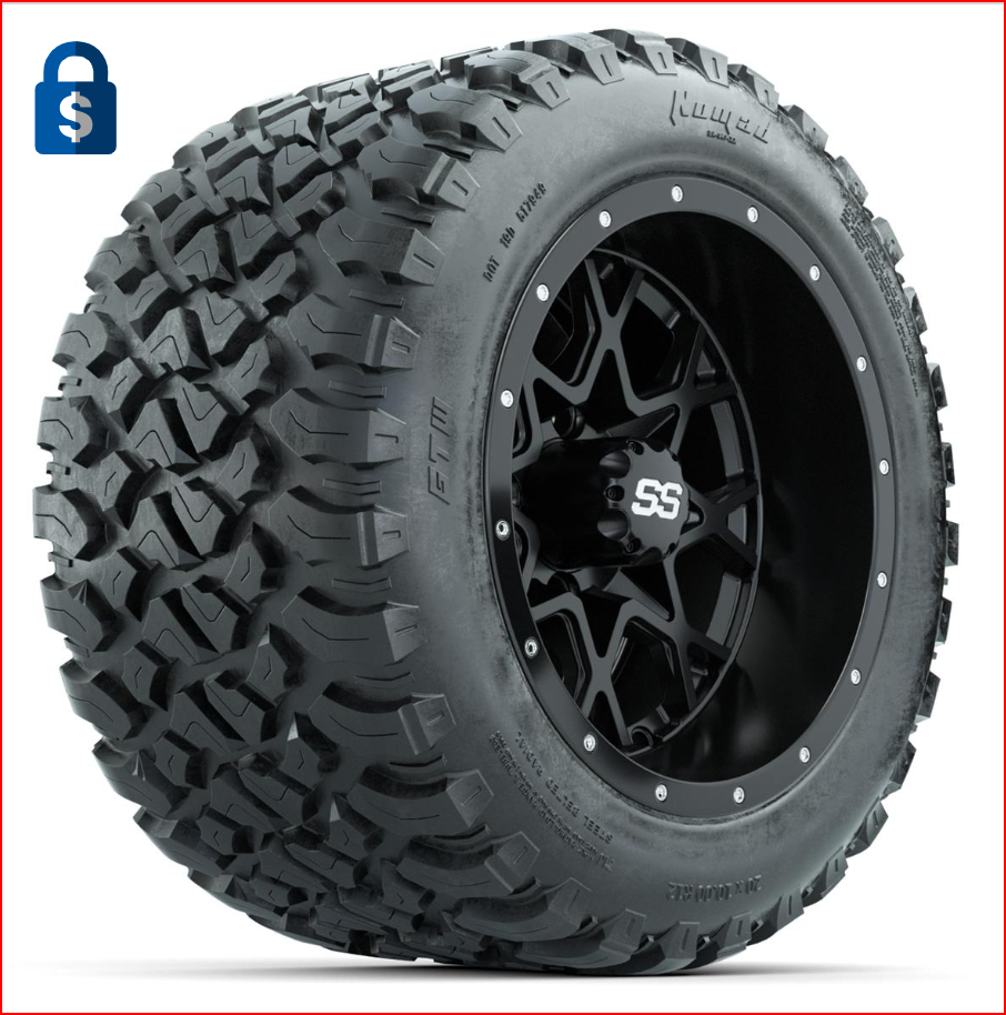 WHEEL ASSEMBLY, 12 INCH GTW VORTEV, 20X10-12, SET OF 4