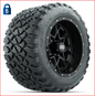 WHEEL ASSEMBLY, 12 INCH GTW VORTEV, 20X10-12, SET OF 4