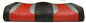 SEAT BOTTOM CUSHION, BLACK/RED, PEAK - TSUNAMI
