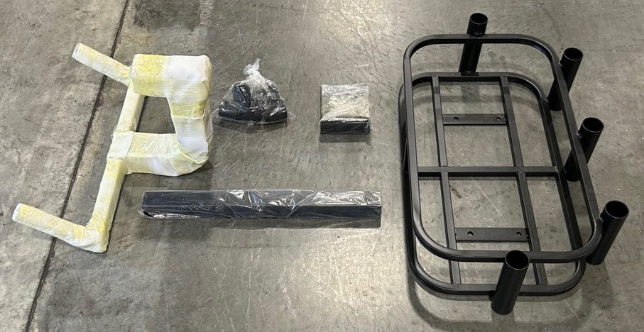 TRAILER HITCH + COOLER RACK WITH ROD HOLDERS, PEAK 4 FORWARD ONLY