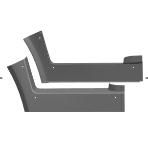 Guard, P Series R/S Front Plastic Body