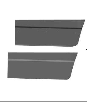 Guard, P Series L/S Rear Plastic Body